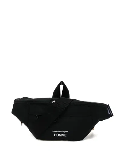 Comme Des Garçons Homme Deux Logo-print Belt Bag In Black
