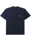 Comme Des Garçons Homme Deux Printed Logo Cotton T-shirt In Navy