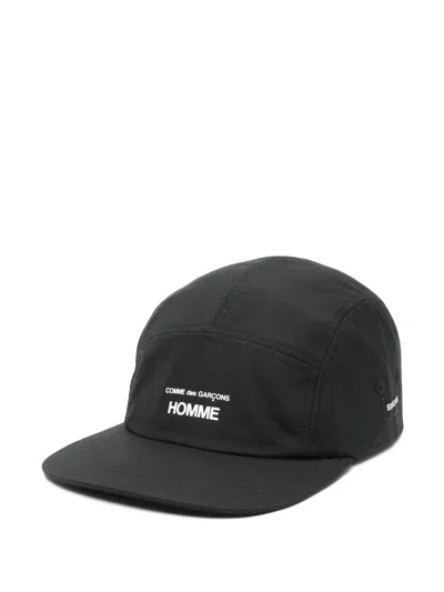 Comme Des Garçons Homme Deux Cotton Cdg Homme Logo Hat In Black