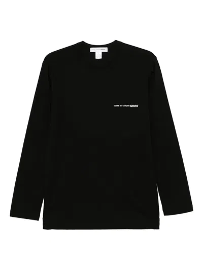 Comme Des Garçons Homme Deux Logo-print Long-sleeve T-shirt In Black