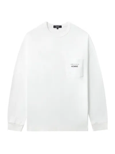 Comme Des Garçons Homme Deux Logo-print T-shirt In 白色