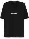 Comme Des Garçons Homme Deux Logo T-shirt For Men Short Sleeves In Black