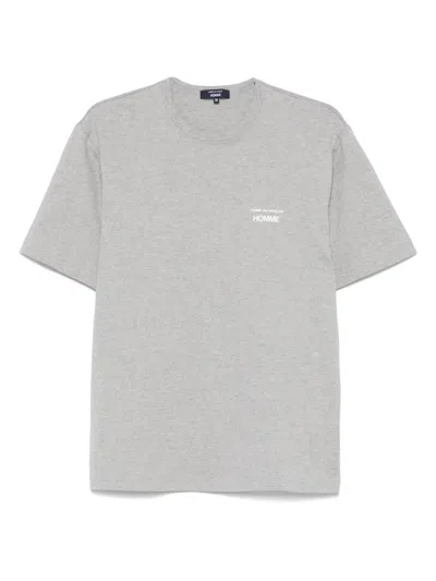 Comme Des Garçons Homme Deux Logo-print T-shirt In Grey