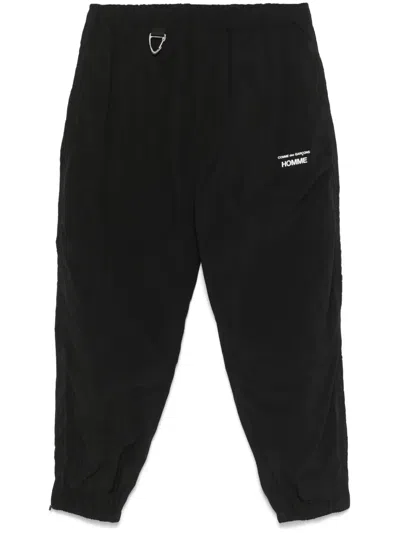 Comme Des Garçons Homme Deux Logo-print Track Pants In Black