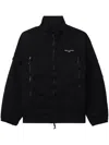 Comme Des Garçons Homme Deux Logo-print Zip-detail Jacket In Black