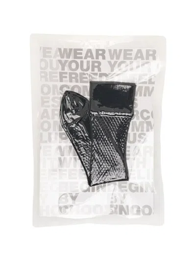 Comme Des Garçons Homme Deux Logo-detail Ribbed Socks In Black