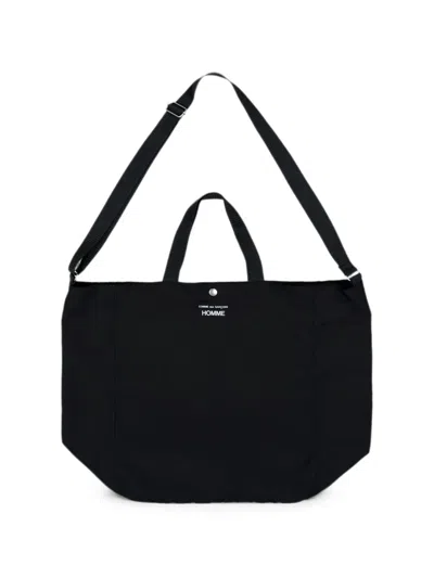 Comme Des Garçons Homme Deux Logo-print Shoulder-strap Tote Bag In Pink