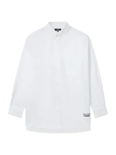 Comme Des Garçons Homme Deux Long-sleeve Button-up Shirt In 白色