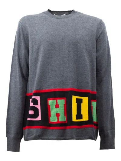 Comme Des Garçons Homme Deux Long-sleeved T-shirt In Gray