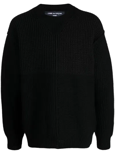 Comme Des Garçons Homme Deux Long-sleeved Wool Jumper In Schwarz