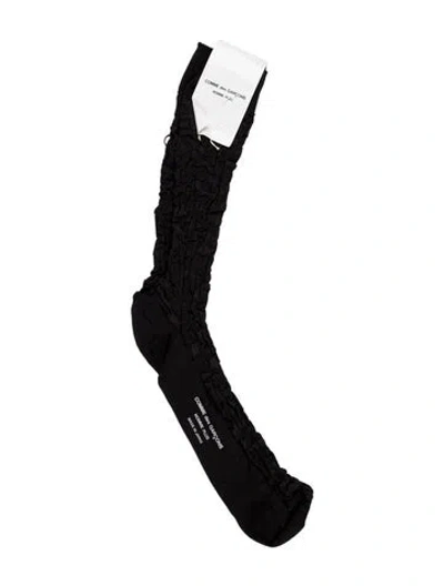 Pre-owned Comme Des Garçons Homme Deux Long Socks W/tags In Black