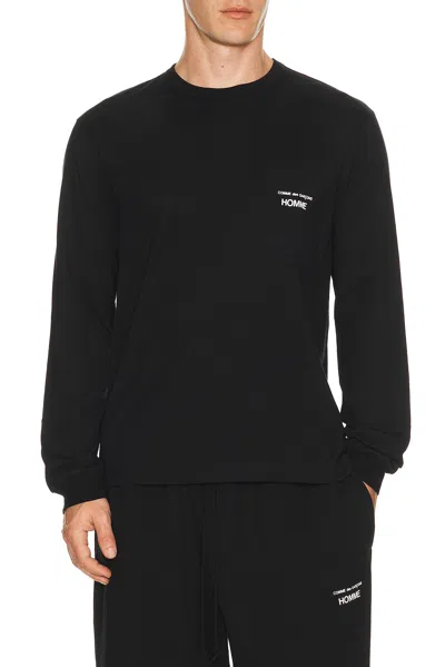 Comme Des Garçons Homme Deux Longsleeve Tee In Black