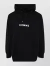 Comme Des Garçons Homme Deux Homme-print Cotton Hoodie In Black