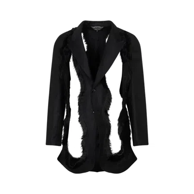 Comme Des Garçons Homme Deux Men's Wool Jacket For Fw23 In Black