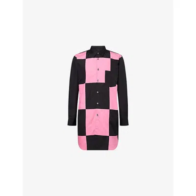 Comme Des Garçons Homme Deux Mens Comme Des Garcons Homme Plus Checked Relaxed-fit Cotton Shirt In Black
