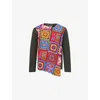 Comme Des Garçons Homme Deux Mens Multi X Top Khaki Crochet Crewneck Wool-blend Jumper In Multi