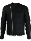 Comme Des Garçons Homme Deux Checked Metallic-effect Biker Jacket In Black  