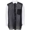 Comme Des Garçons Homme Deux Comme Des Garcons Homme Plus Tulle Layered Shirt White In White X Black