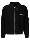 Comme Des Garçons Homme Deux Knitted Jersey Bomber Jacket In Black