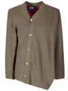 Comme Des Garçons Homme Deux Asymmetric-design Cardigan In Green
