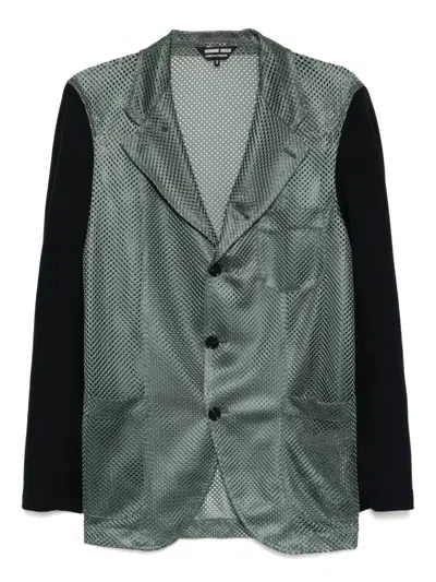 Comme Des Garçons Homme Deux Mesh Blazer In Green