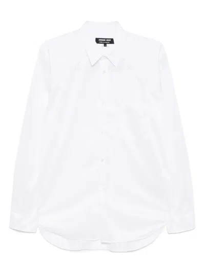 Comme Des Garçons Homme Deux Mesh Shirt In White