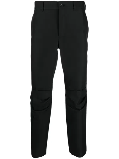 Comme Des Garçons Homme Deux Mid-rise Tapered Trousers In Schwarz