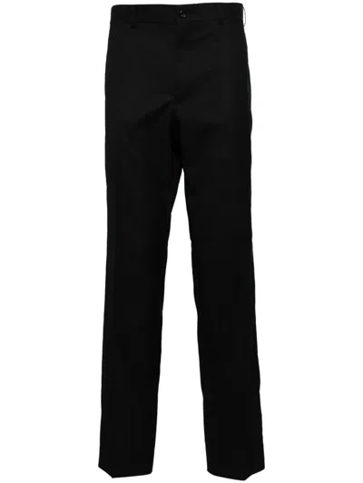 Comme Des Garçons Homme Deux Mini Checkerboard-pattern Trousers In Black