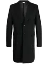 Comme Des Garçons Homme Deux Mix-print Single-breasted Coat In Black