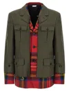 Comme Des Garçons Homme Deux Layered Wool Military Jacket In Brown