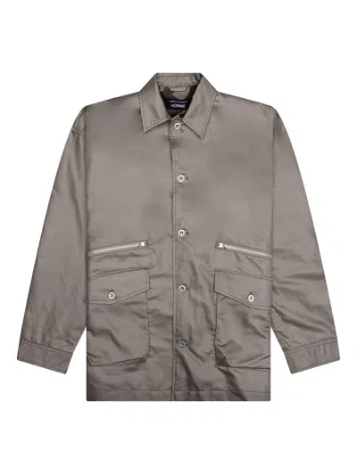 Comme Des Garçons Homme Deux Multi-pocket Button-cuff Shirt Jacket In Brown