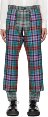 Comme Des Garçons Homme Deux Multicolor Tartan Trousers In B Ptn X A Ptn