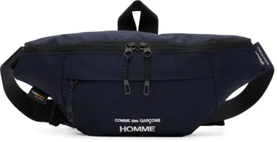 Comme Des Garçons Homme Deux Logo-embroidered Adjustable-strap Messenger Bag In Blue