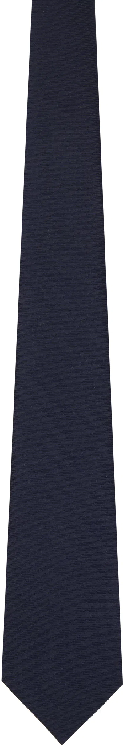 Comme Des Garçons Homme Deux Navy Ground Weave Plan Tie In 1 Navy