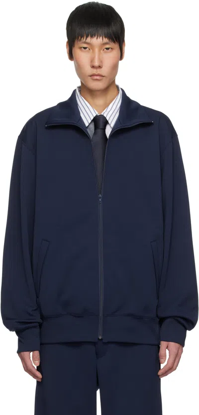 Comme Des Garçons Homme Deux Navy Striped Track Jacket In 1 Navy
