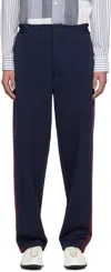 Comme Des Garçons Homme Deux Navy Striped Track Pants In 1 Navy