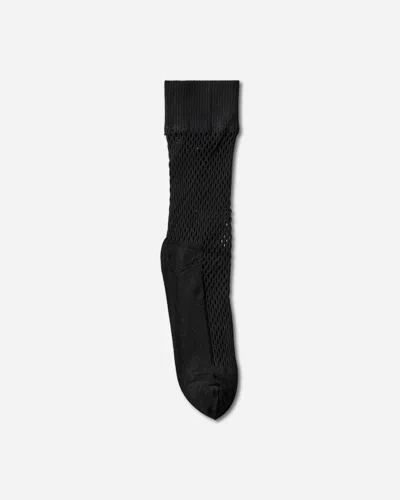 Comme Des Garçons Homme Deux Nylon Mesh Long Socks In Black