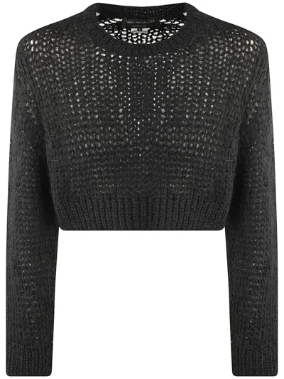 Comme Des Garçons Homme Deux Open-knit Jumper In Black