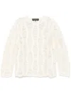 Comme Des Garçons Homme Deux Openwork Sweater In Neutrals