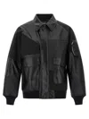 Comme Des Garçons Homme Deux Panel Construction Bomber Jacket In Black