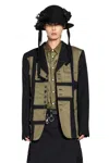 Comme Des Garçons Homme Deux Paneled Blazer In Cotton Twill In Black