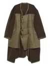Comme Des Garçons Homme Deux Panelled Coat In Green