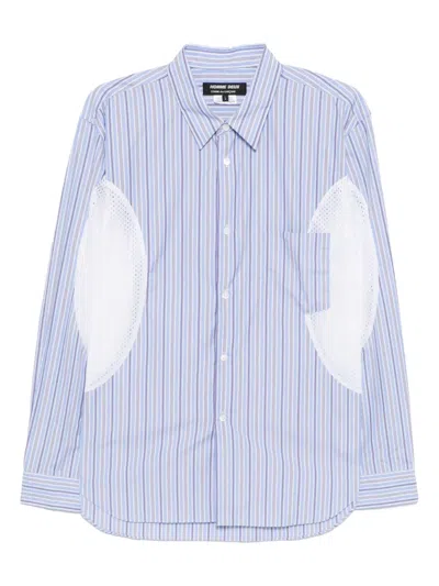 Comme Des Garçons Homme Deux Panelled Shirt In Blue