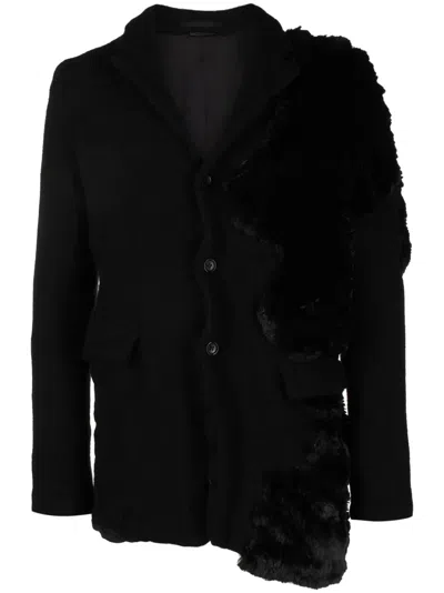 Comme Des Garçons Homme Deux Panelled Single-breasted Blazer In Black