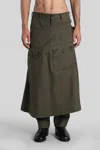 Comme Des Garçons Homme Deux Wrap-detail Trousers In Green