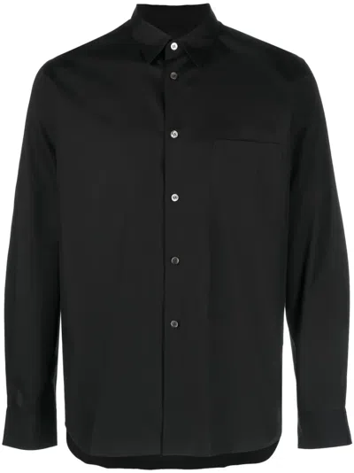 Comme Des Garçons Homme Deux Patch-pocket Cotton Shirt In Black