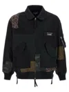 Comme Des Garçons Homme Deux Black Nylon Back Satin Mix Jacket In Black