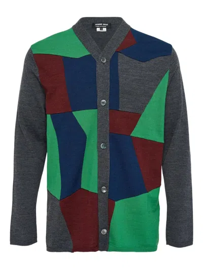Comme Des Garçons Homme Deux Patchwork Cardigan In Multi
