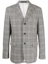 Comme Des Garçons Homme Deux Patchwork Detailing Checked Blazer In Neutrals