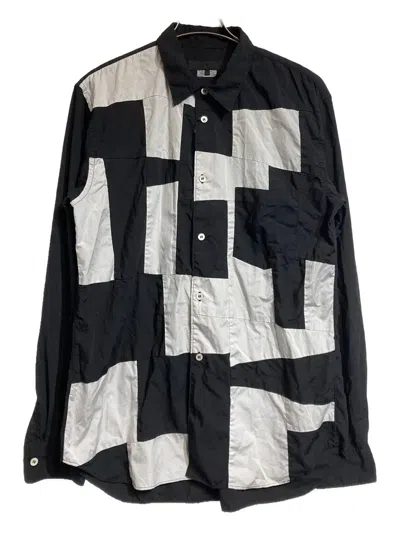 Comme Des Garçons Homme Deux Patchwork Panelled Shirt In Black